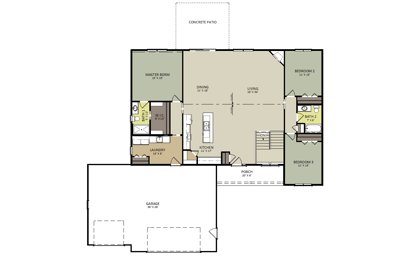 Clayton First Floor Floor Plan